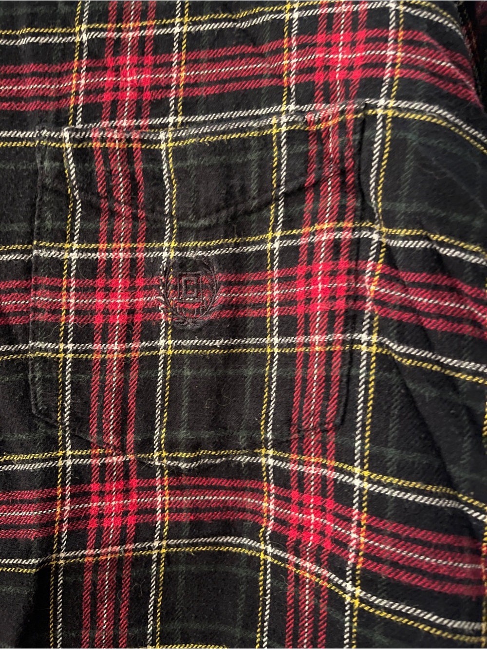 Chaps Plaid Red and Black Button-up Flannel - Picture 3 of 7